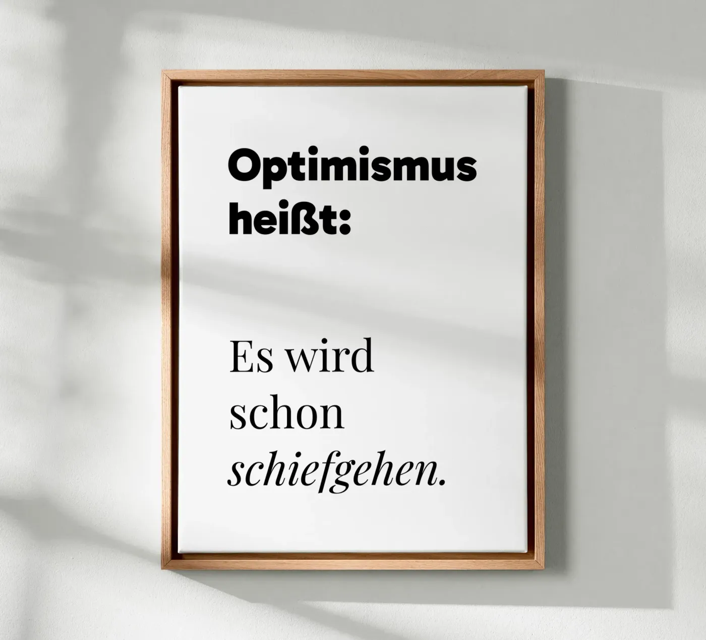 Optimismus Leinwand von color&shape