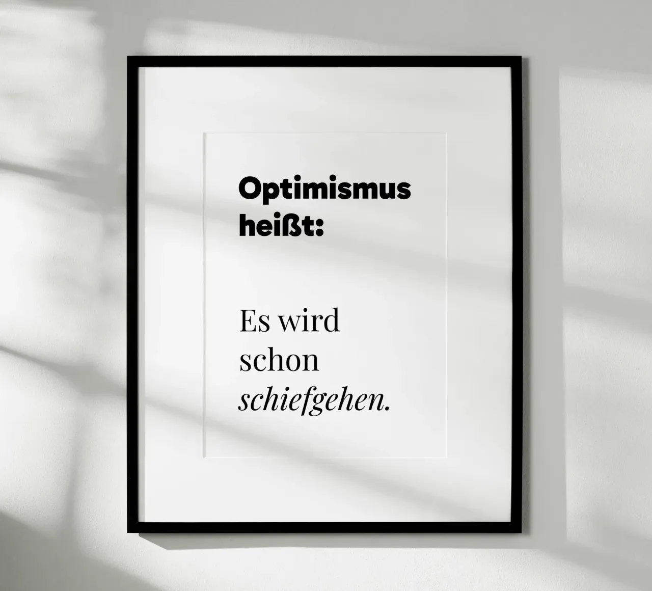 Optimismus poster by color&shape