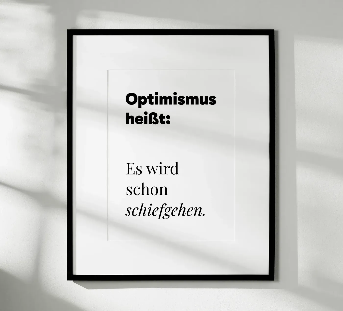 Optimismus poster da color&shape