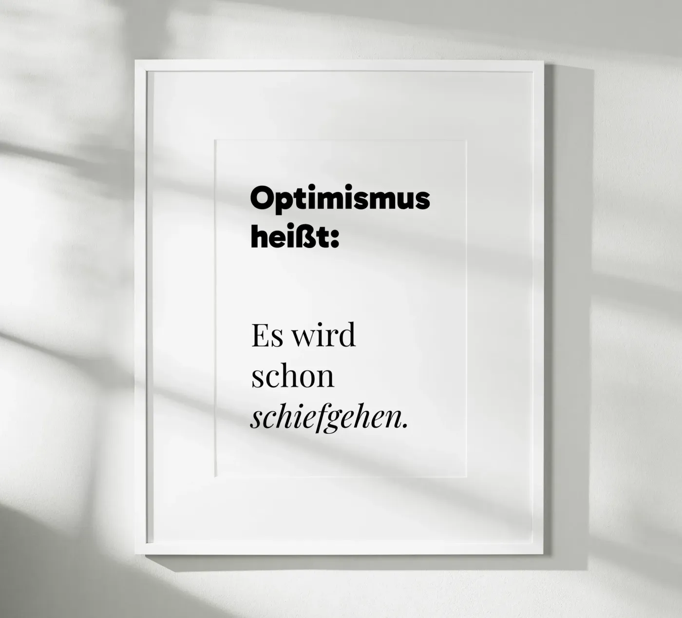 Optimismus poster da color&shape