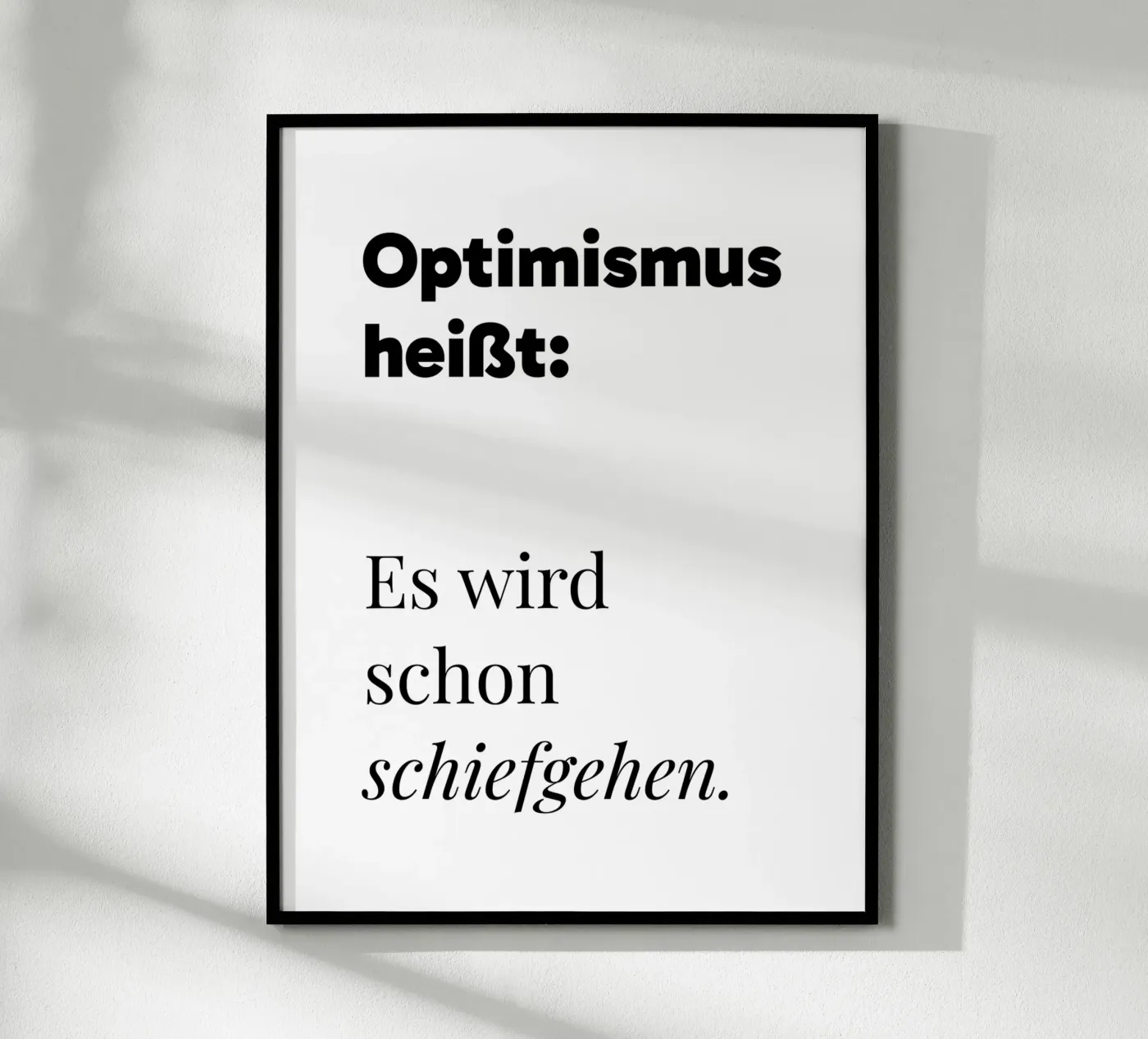 Optimismus poster da color&shape