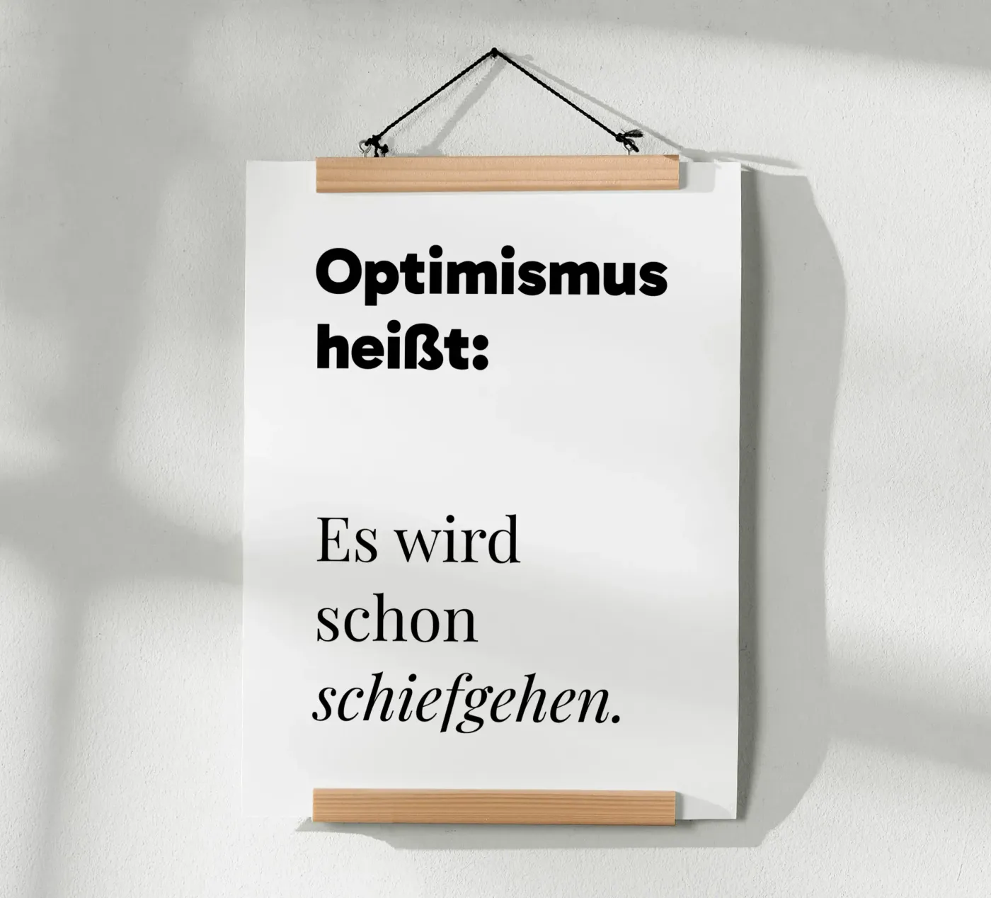 Optimismus poster da color&shape