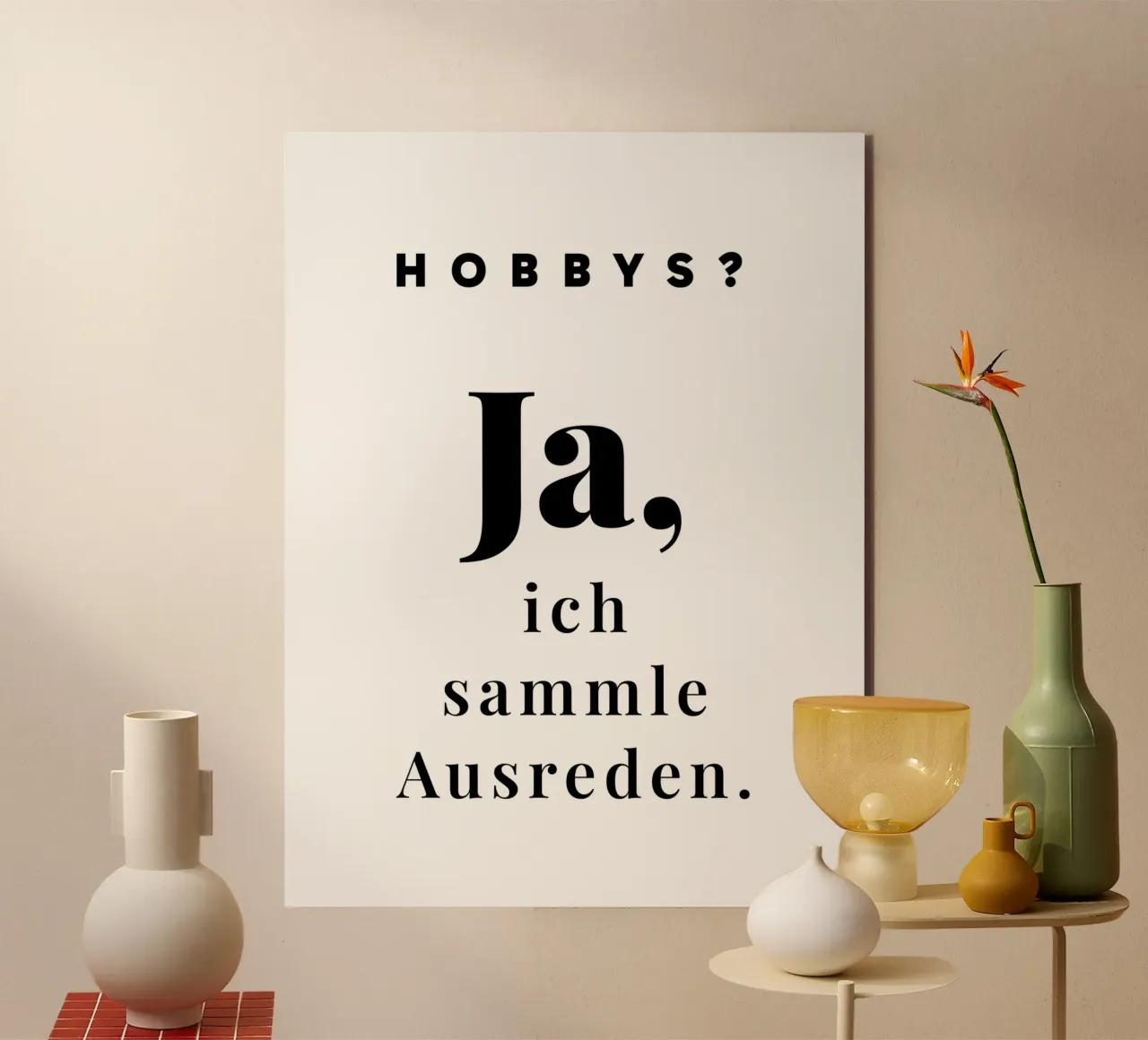 Hobbys? Ja alu-dibond by color&shape
