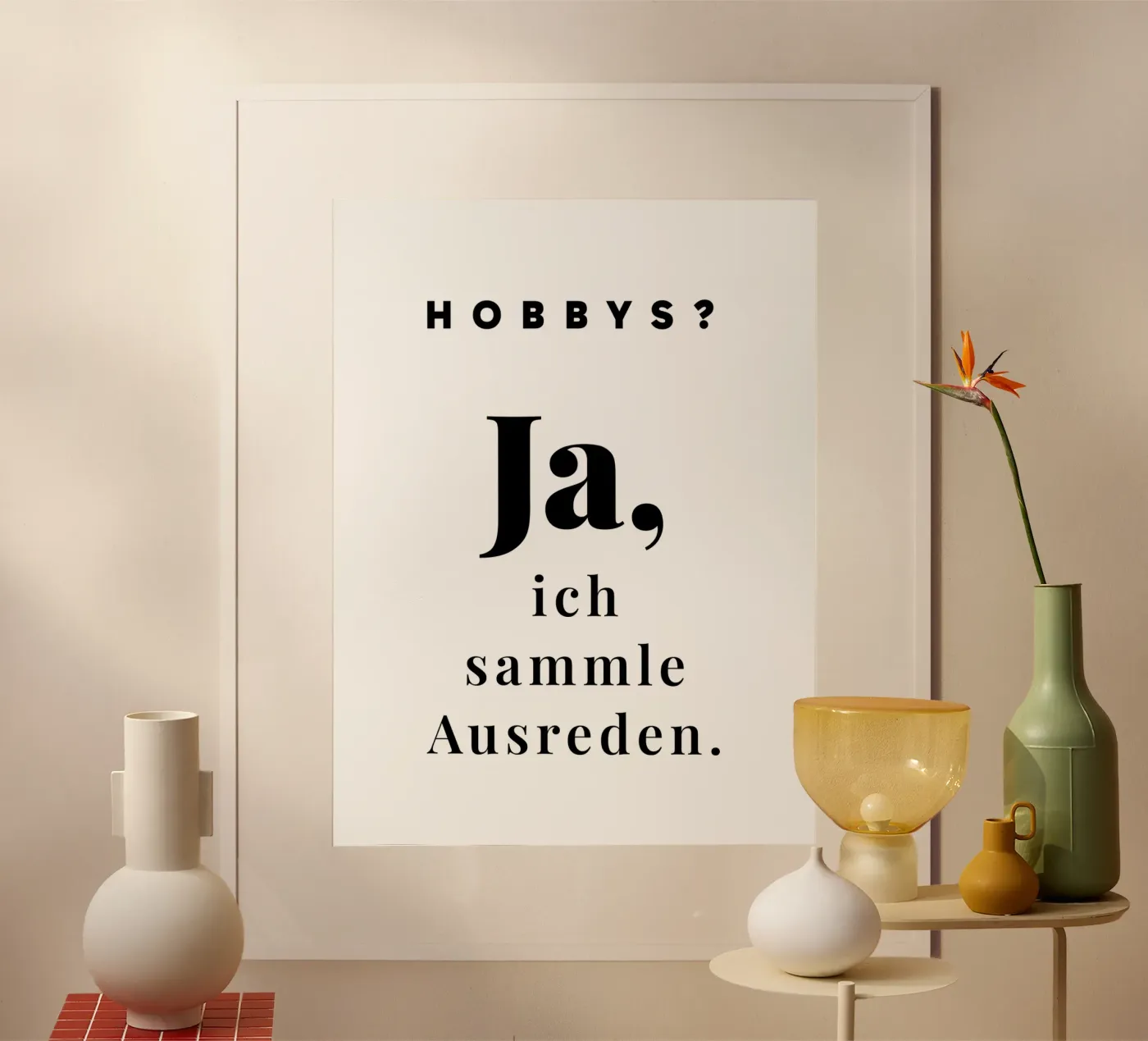 Hobbys? Ja poster by color&shape
