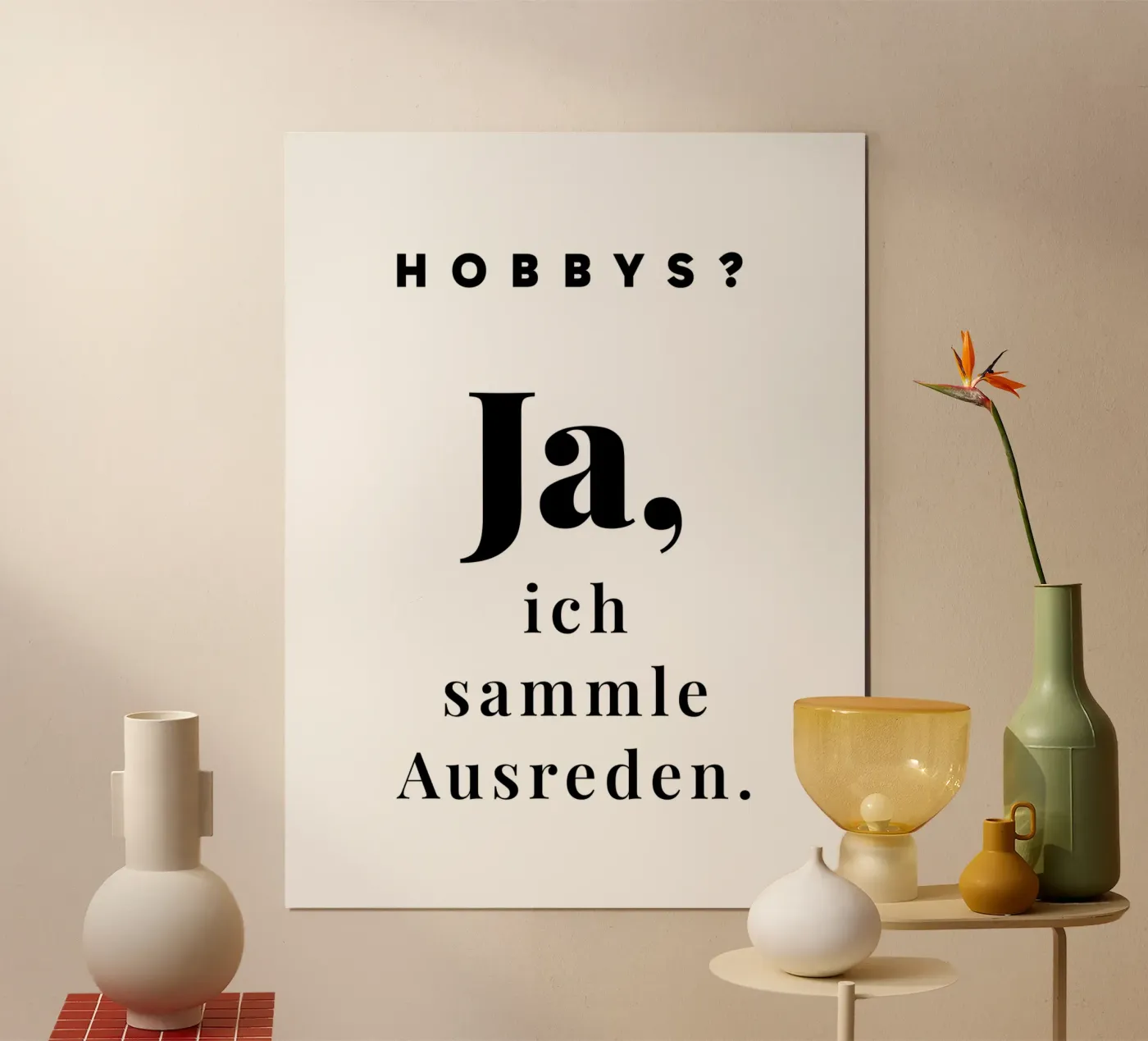 Hobbys? Ja poster by color&shape