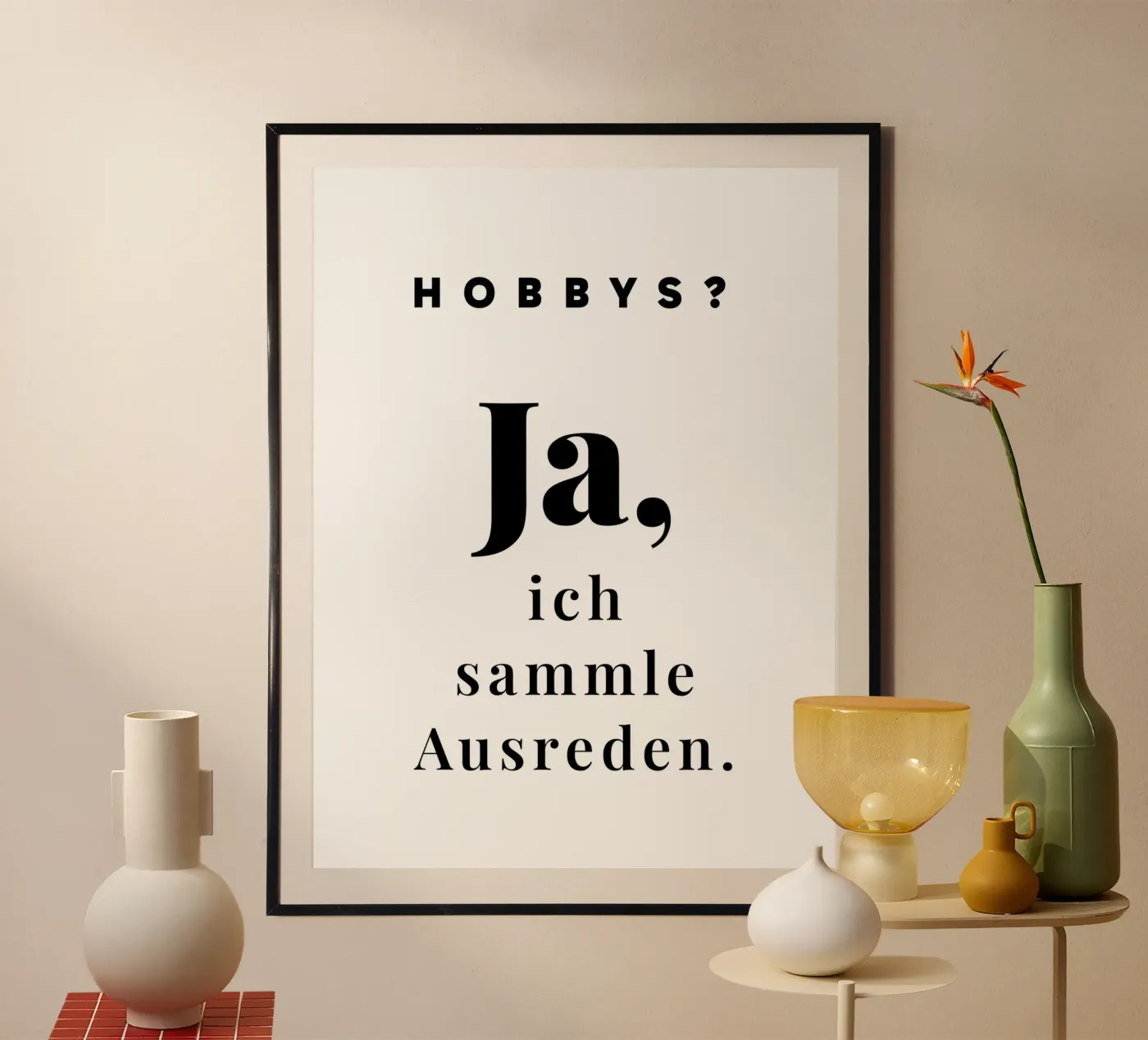 Hobbys? Ja poster by color&shape