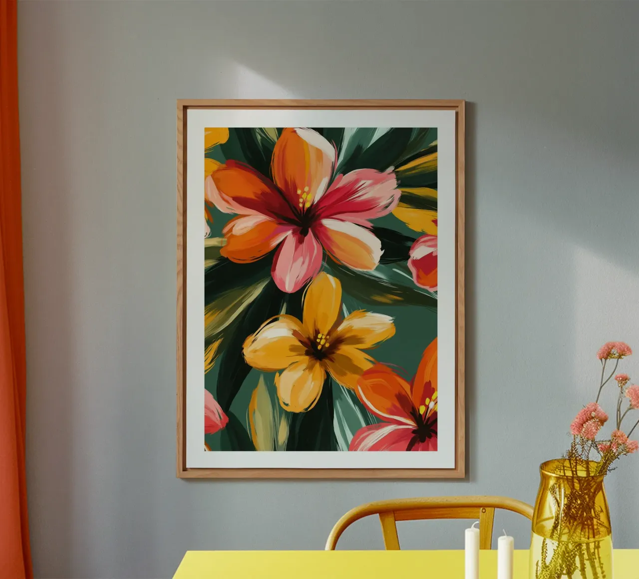 Un'esplosione di fiori alluminio dibond da DWA