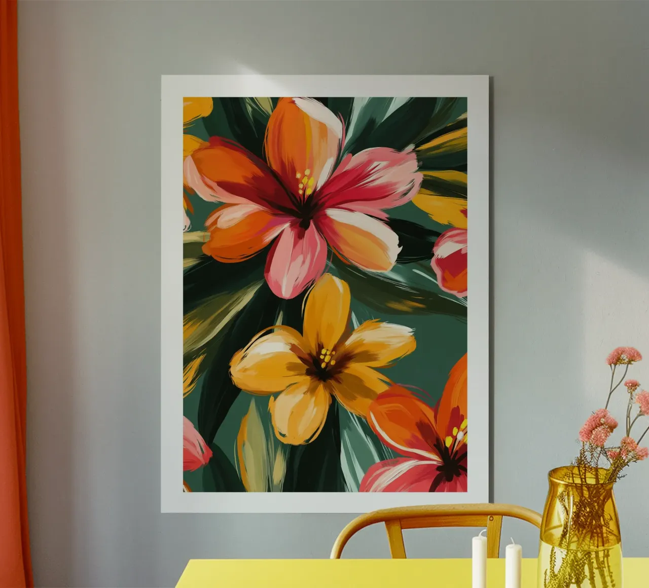 Un'esplosione di fiori alluminio dibond da DWA