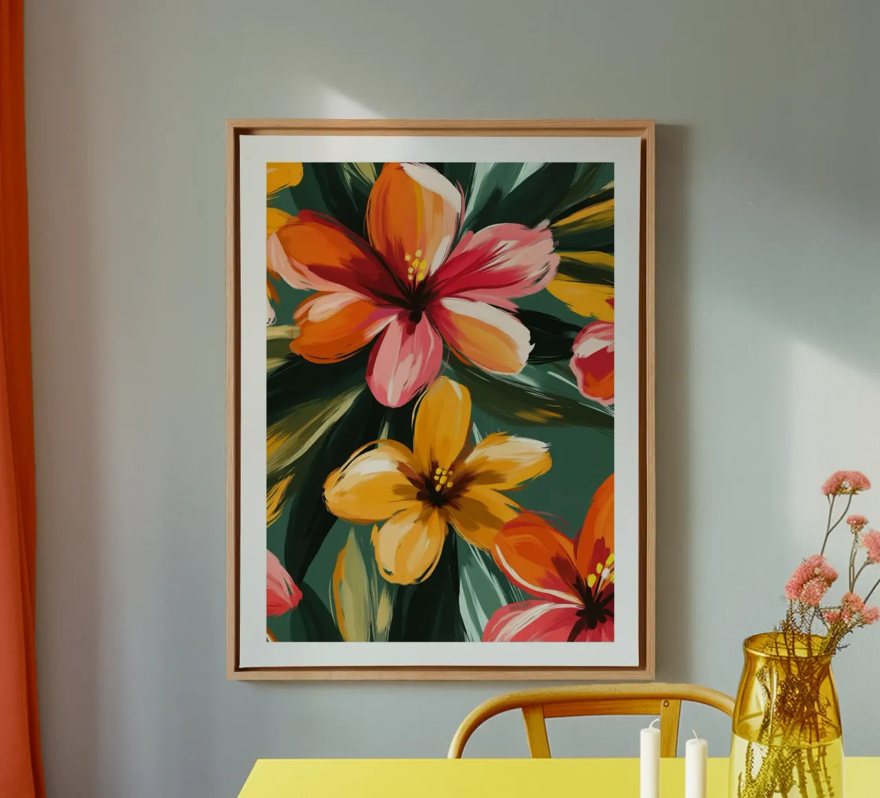 Un'esplosione di fiori tela con Cornice a cassetta da DWA