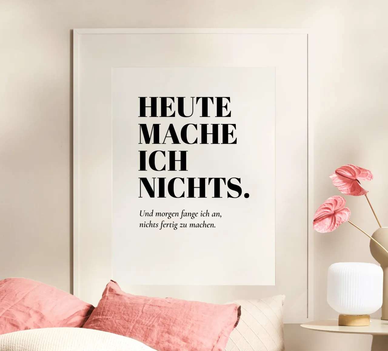 Heute mache ich nichts poster da color&shape