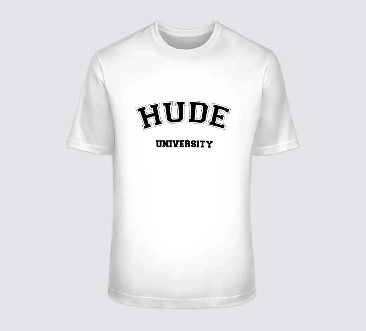 Hude University: Schriftzug in schwarz t-shirt da Pulse of Art