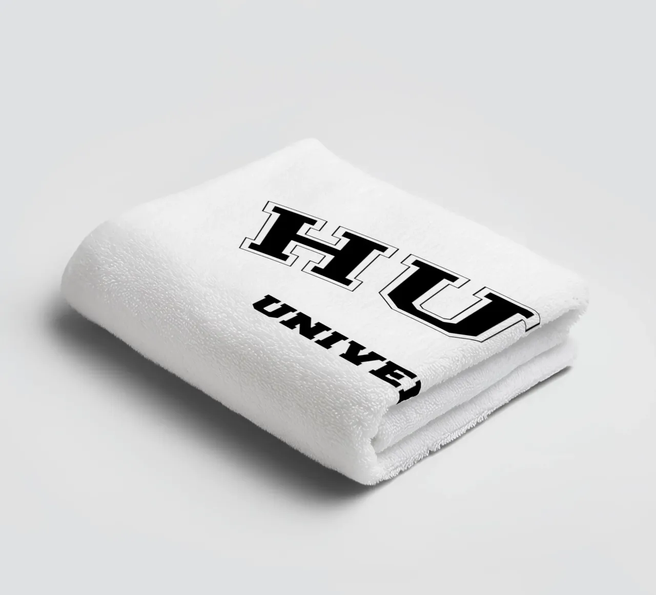 Hude University: Schriftzug in schwarz asciugamano da bagno da Pulse of Art