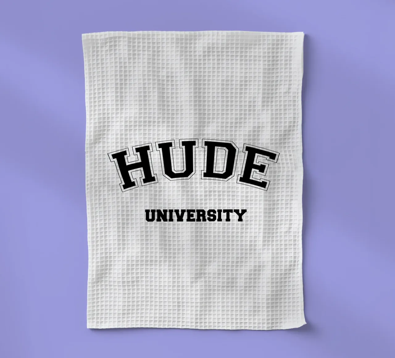Hude University: Schriftzug in schwarz canovaccio da cucina da Pulse of Art
