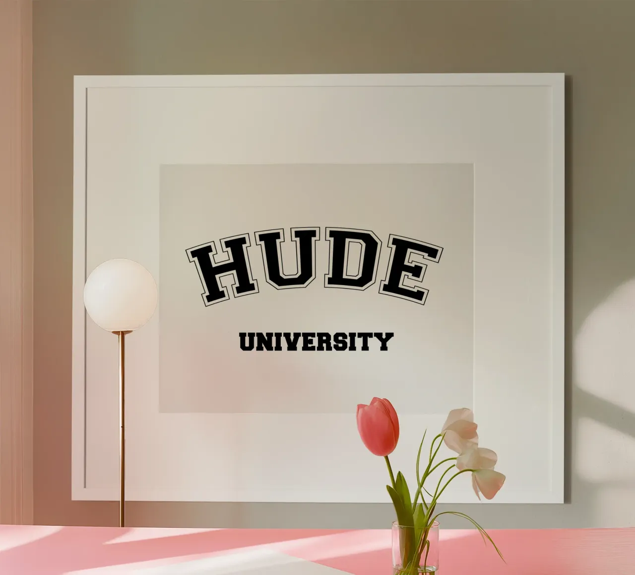Hude University: Schriftzug in schwarz carta hahnemühle da Pulse of Art
