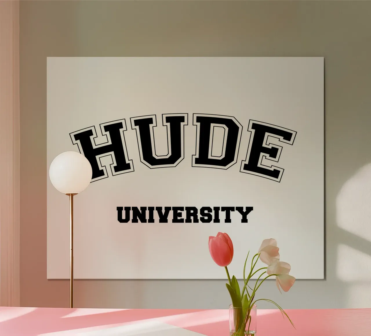 Hude University: Schriftzug in schwarz carta hahnemühle da Pulse of Art