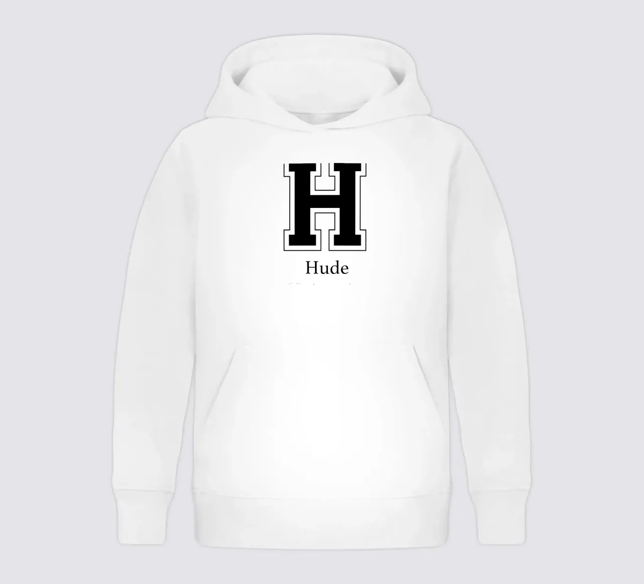 Hude University: Großes H felpa bambino con cappuccio da Pulse of Art