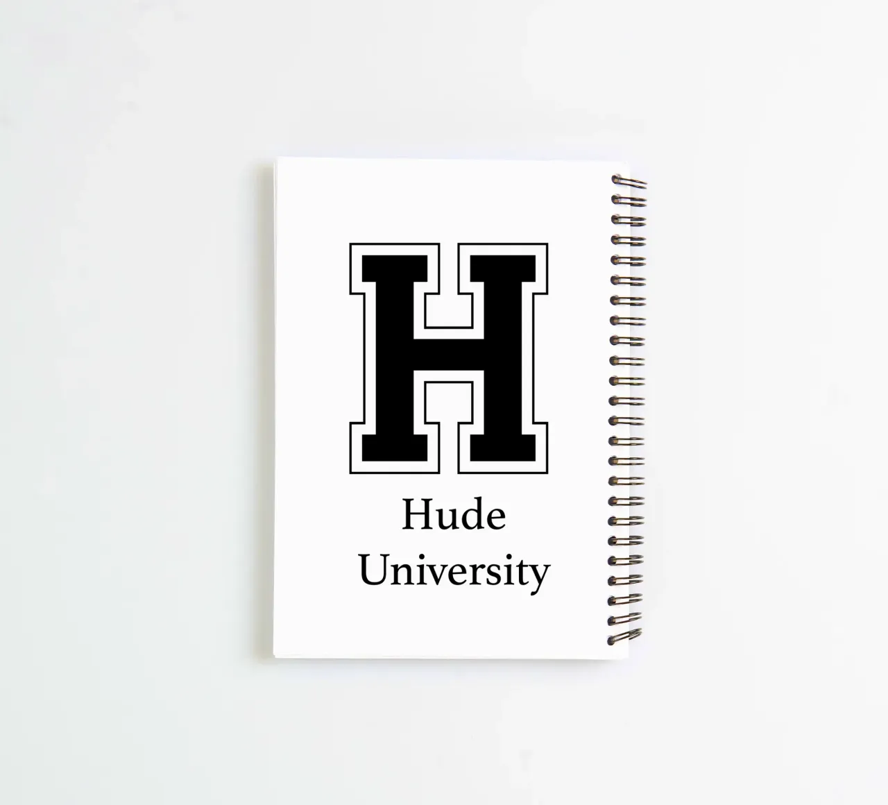 Hude University: Großes H spiral notebook by Pulse of Art