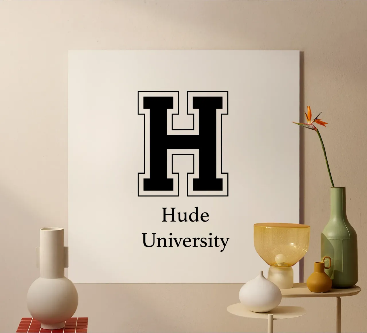 Hude University: Großes H plexiglass da Pulse of Art