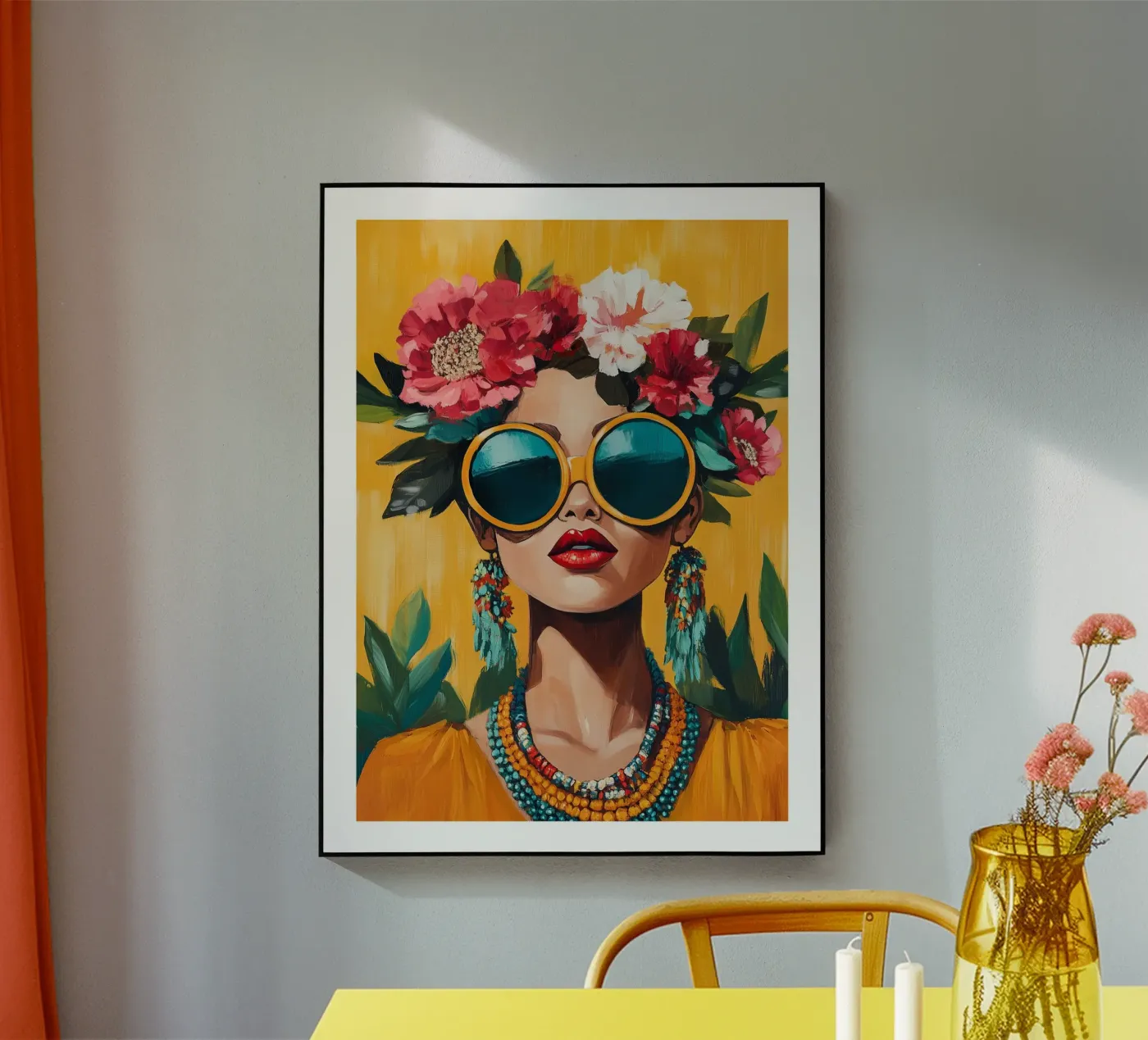 floral portrait plexiglass da DWA