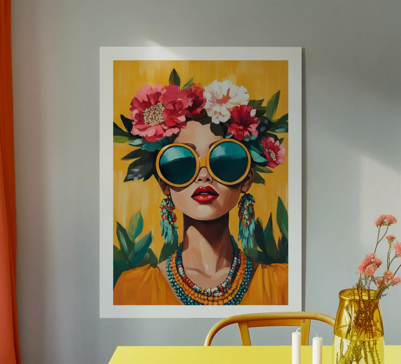 floral portrait plexiglass da DWA