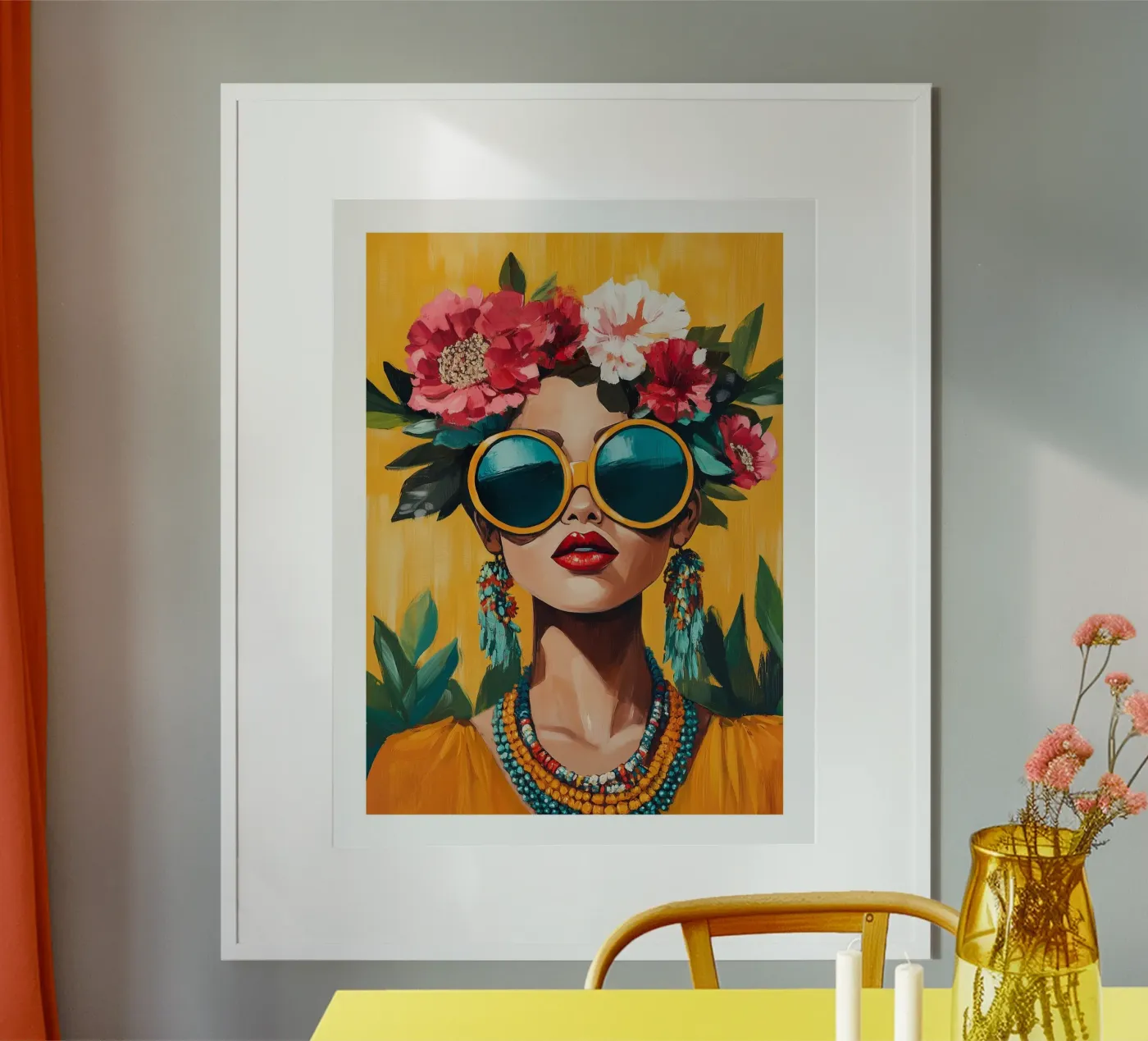 ritratto floreale poster da DWA