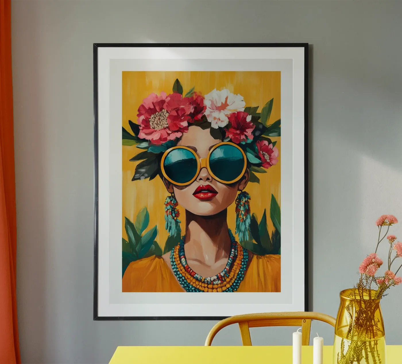 ritratto floreale poster da DWA