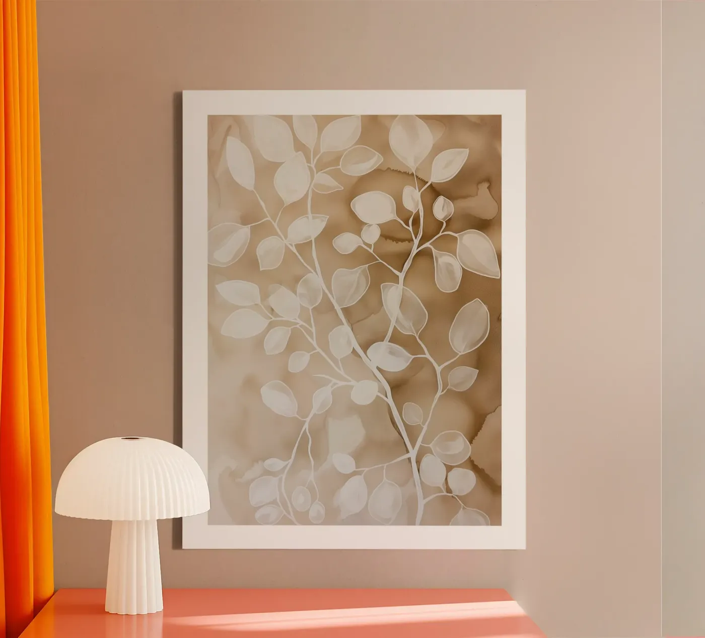 Leaf silhouettes canvas by DWA