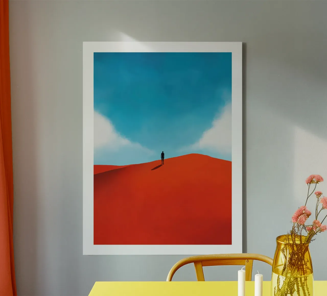 Man in the desert canvas by DWA