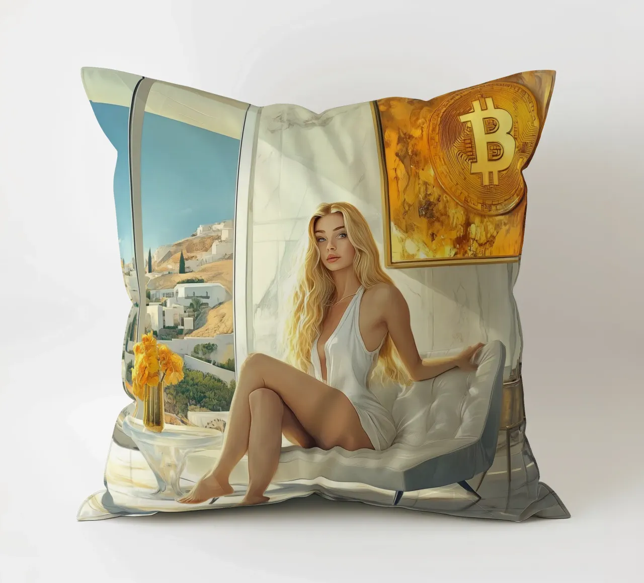 Titolare di Bitcoin cuscino da Motivate-Today