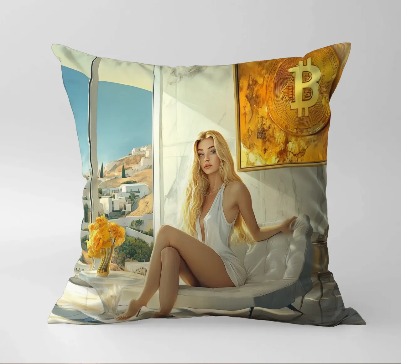 Titolare di Bitcoin cuscino da Motivate-Today