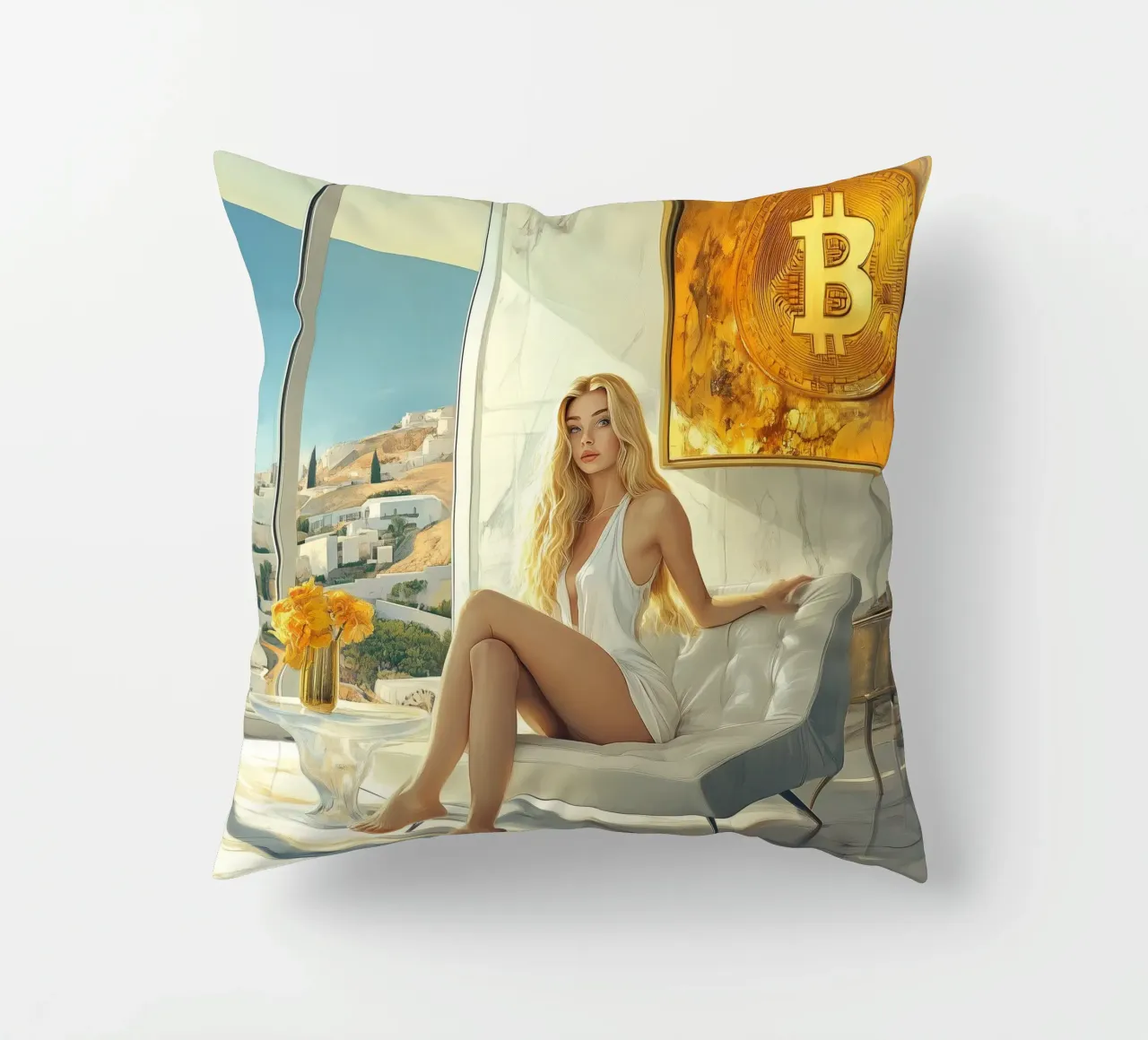 Titolare di Bitcoin cuscino da Motivate-Today
