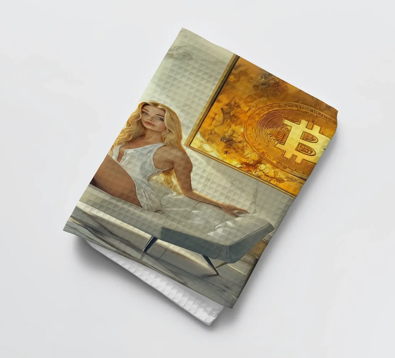 Titolare di Bitcoin canovaccio da cucina da Motivate-Today