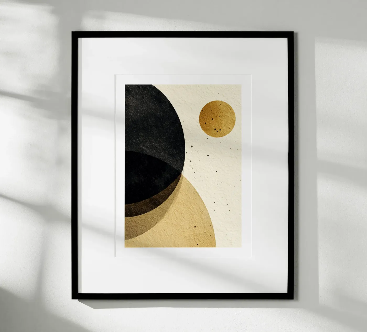 Éclipse dorée abstraite poster de DWA