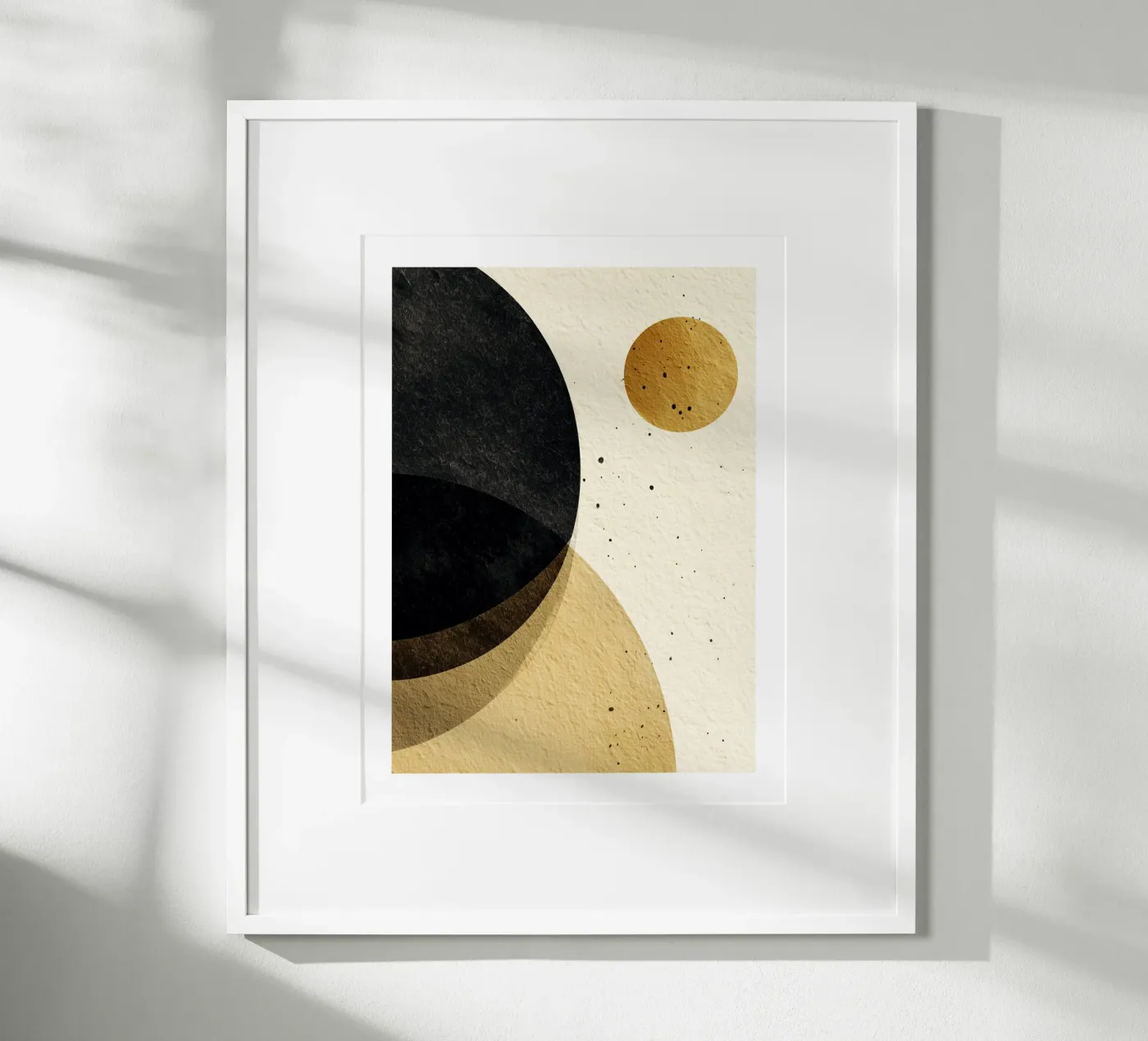 Abstract golden eclipse poster by DWA