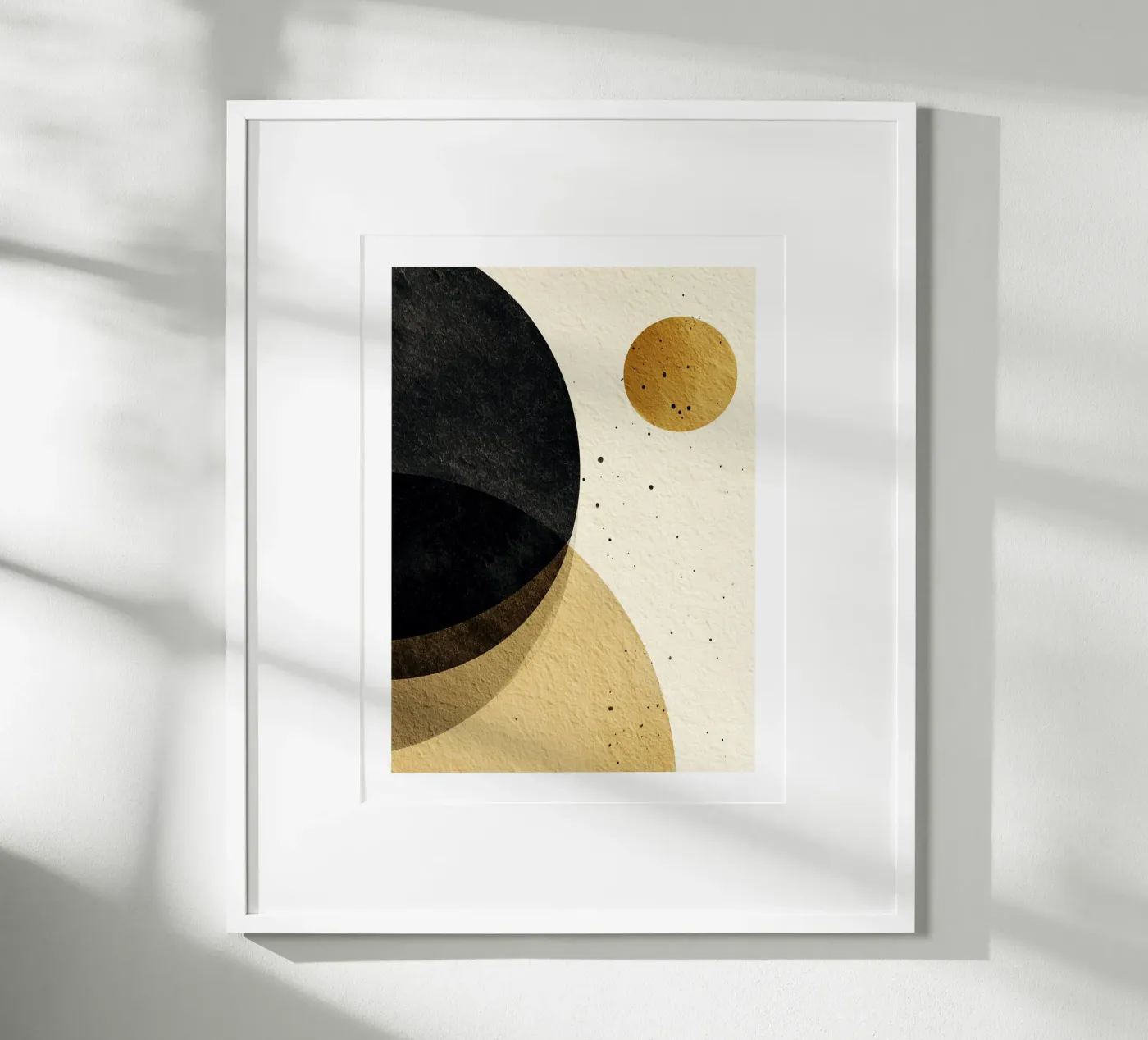 Éclipse dorée abstraite poster de DWA