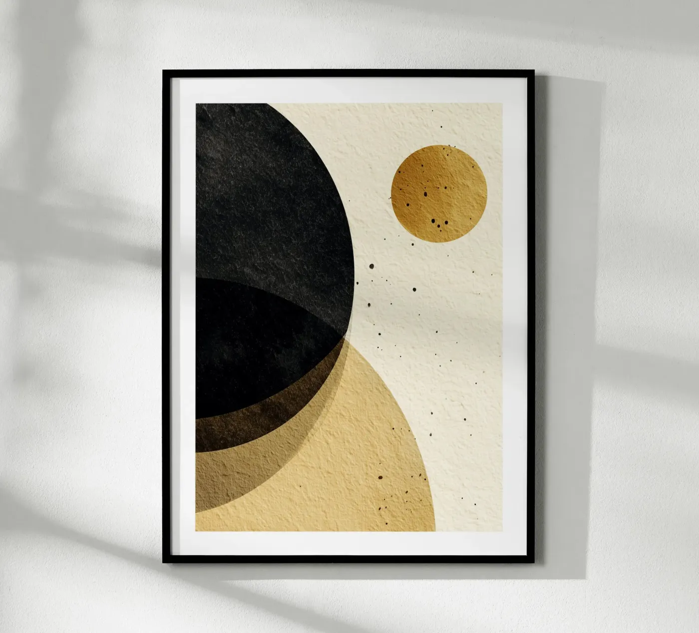 Éclipse dorée abstraite poster de DWA