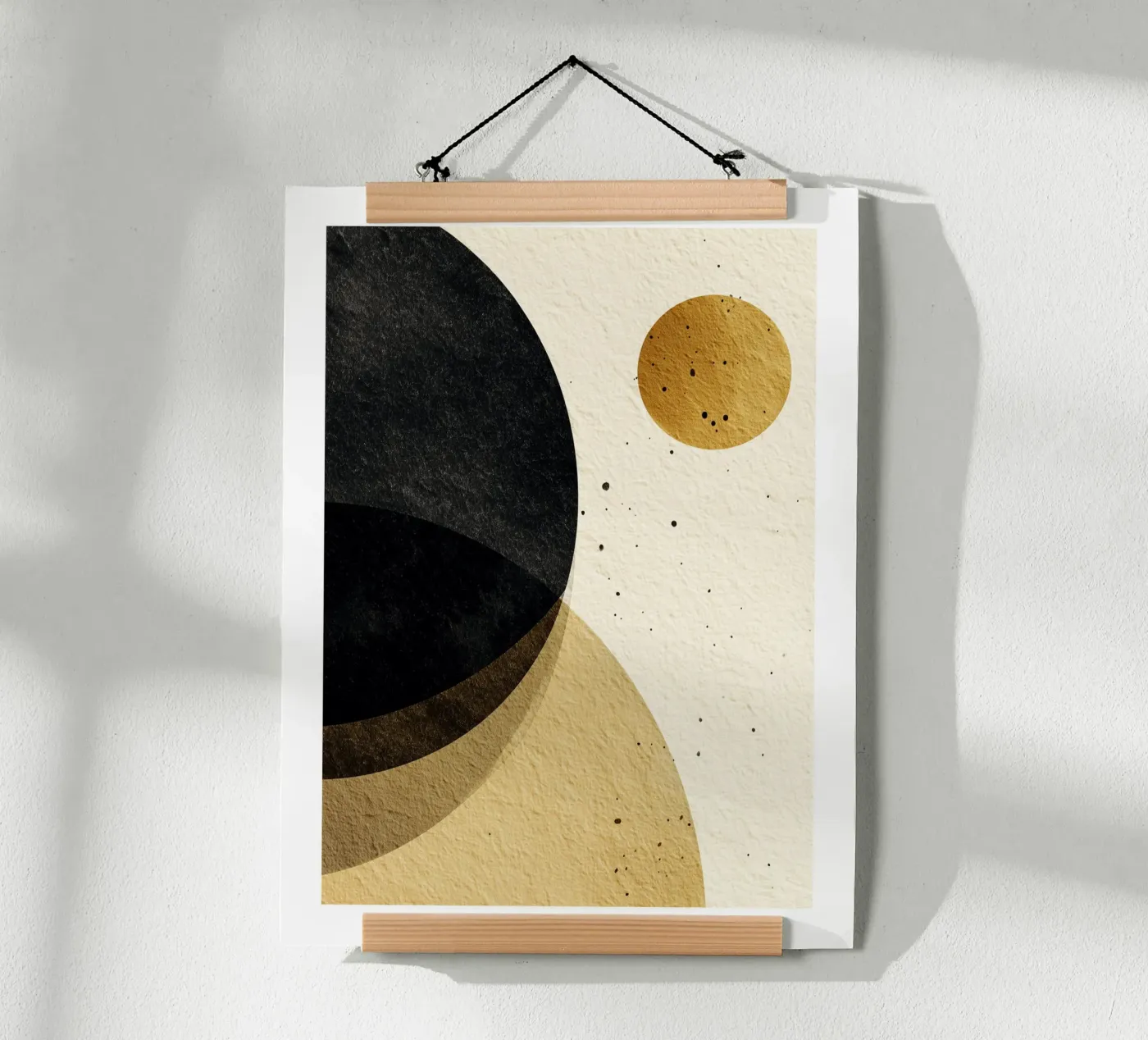 Éclipse dorée abstraite poster de DWA