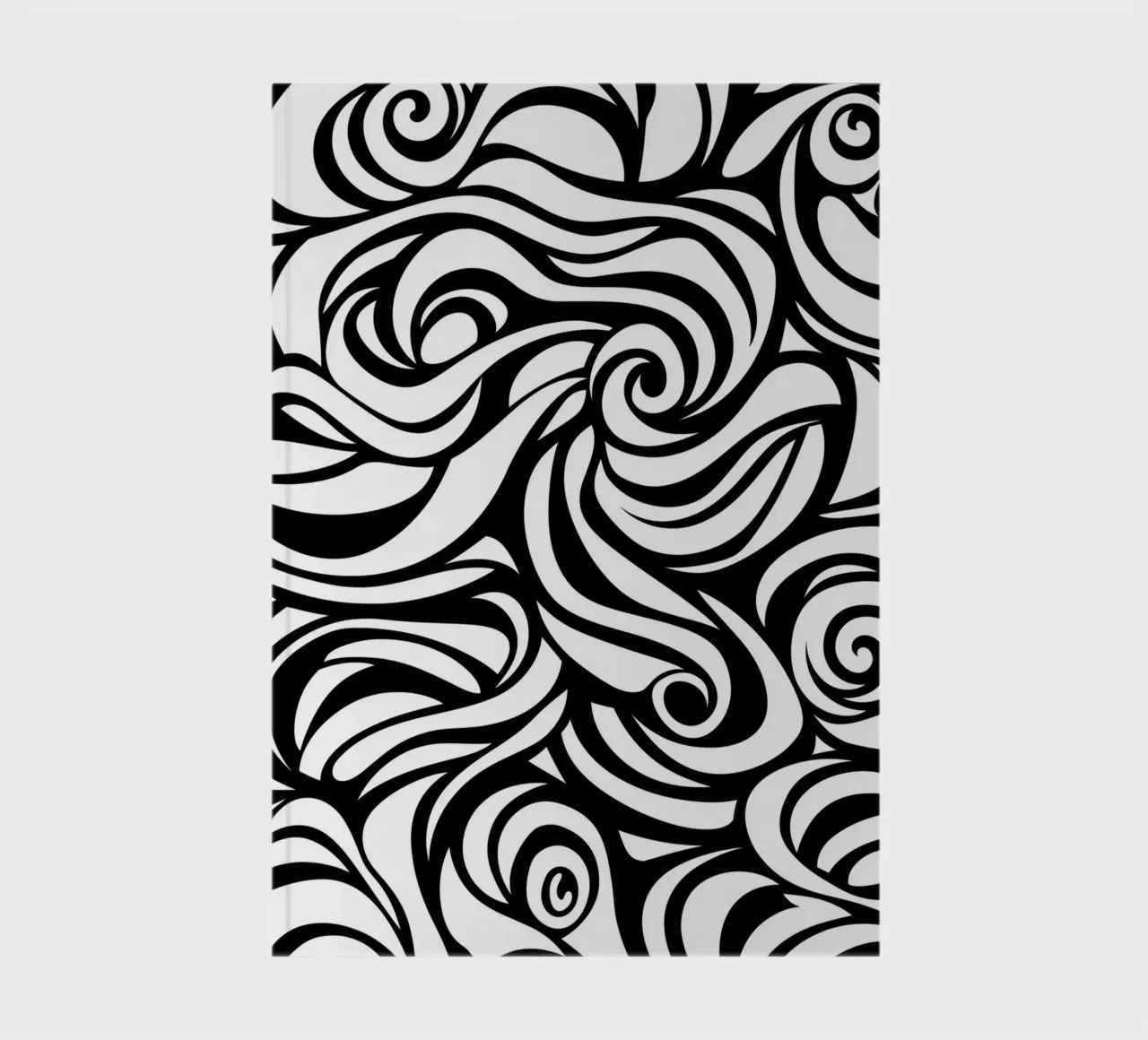 Black and White in Swirls notebook by DWA