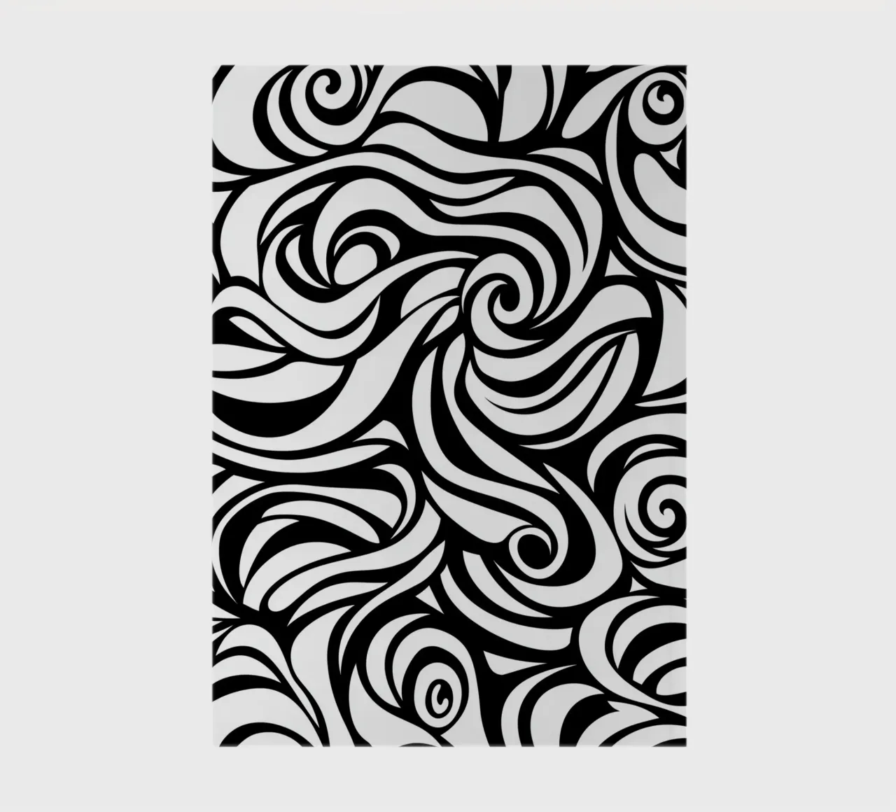 Black and White in Swirls notebook by DWA