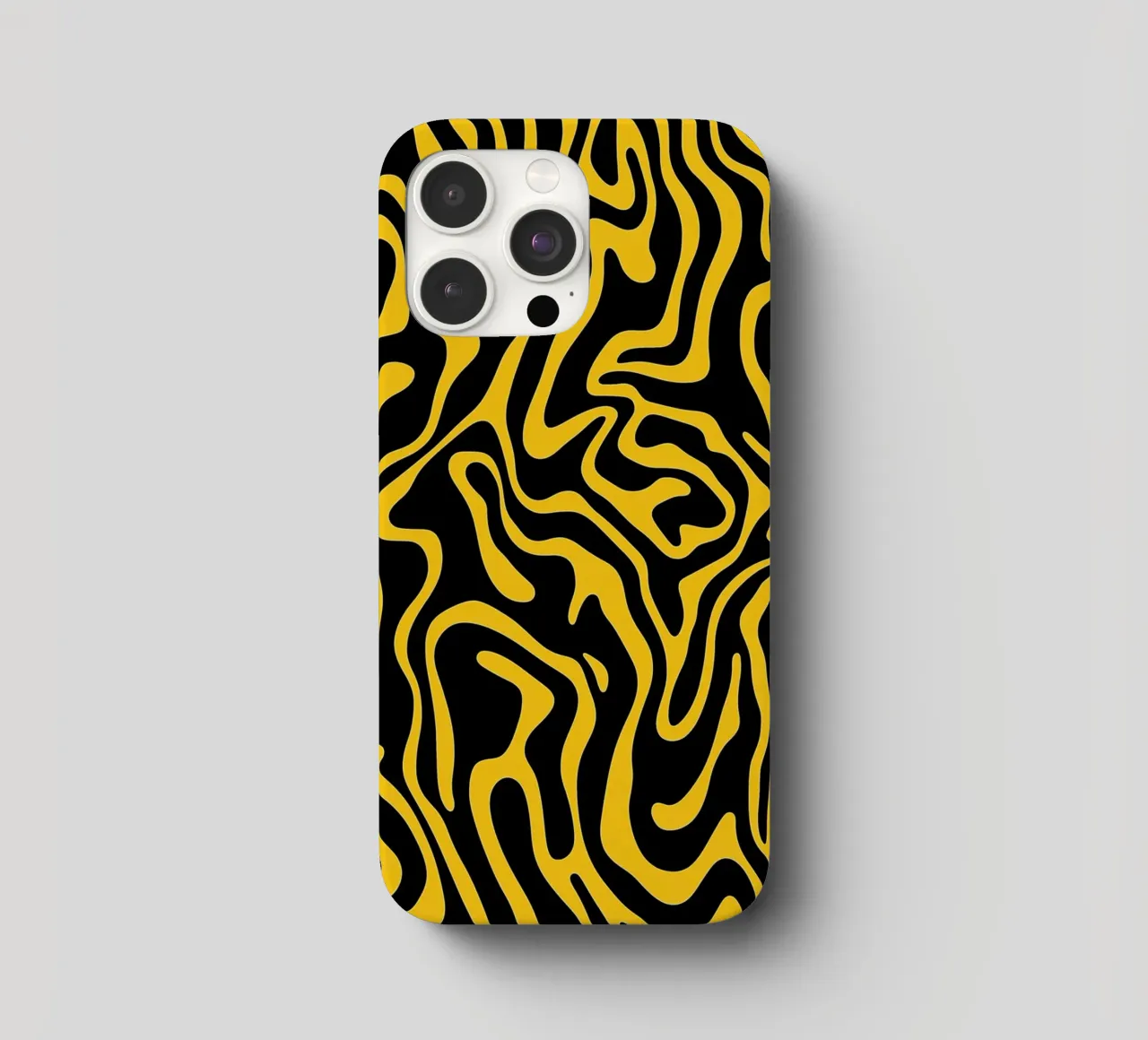 Motif Minimaliste Noir et Jaune coque iphone de DWA
