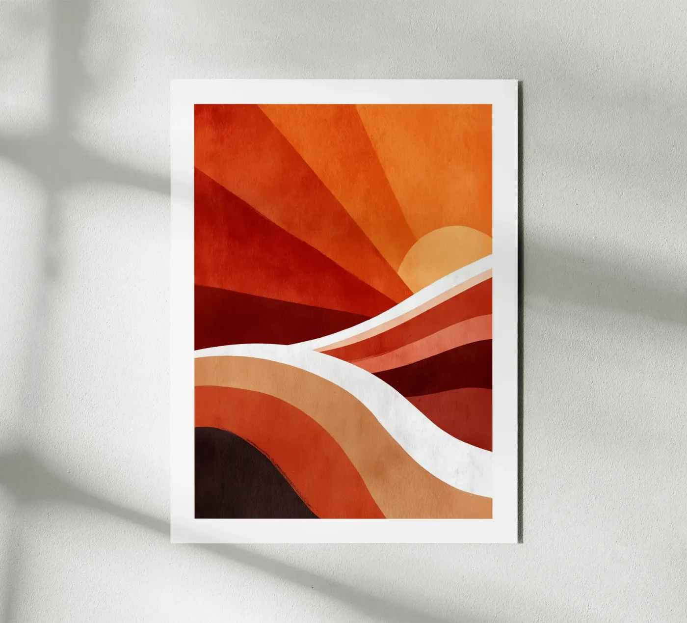 Abstract red sunset forex plate by DWA