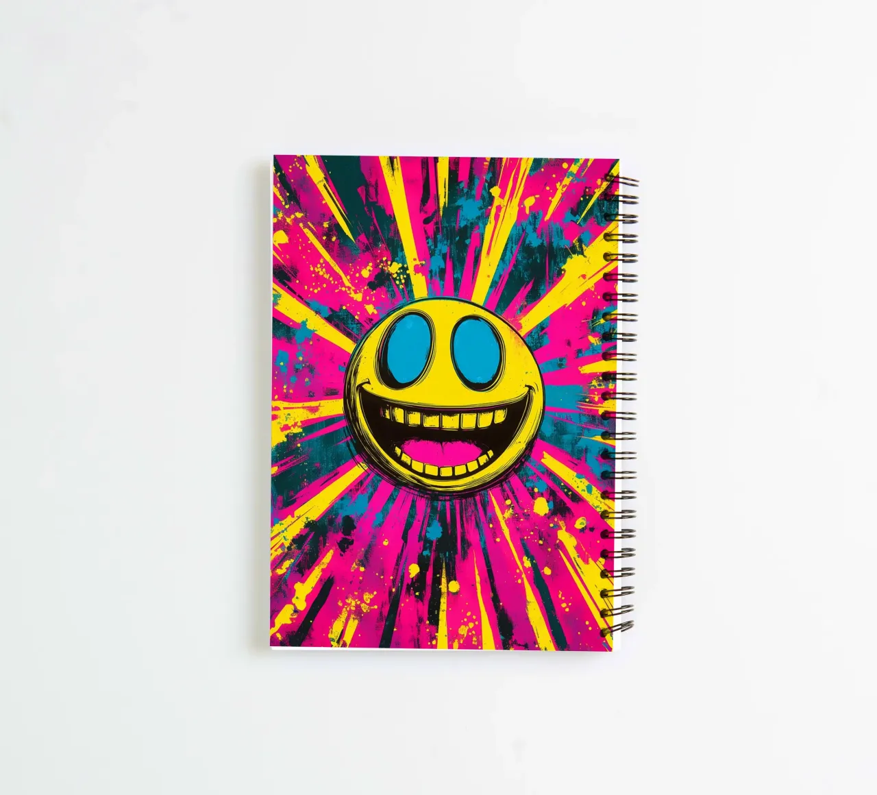 Psychedelic with Explosion of Colour spiral notebook by DWA