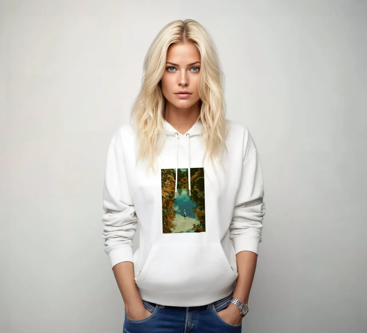 The Heron felpa con cappuccio da Pale Grain