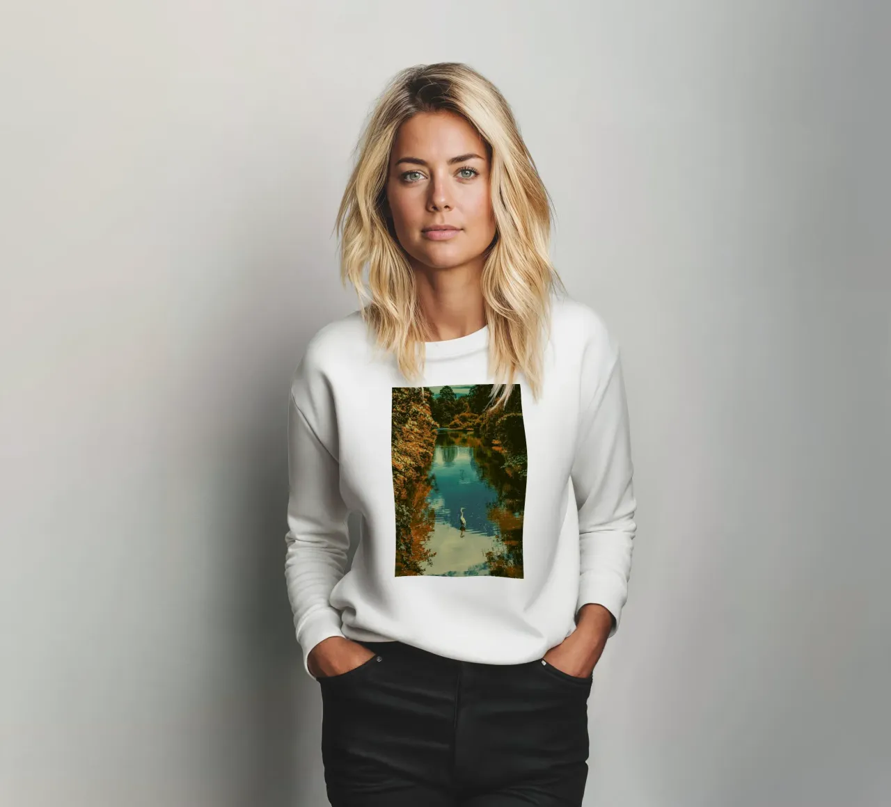 The Heron felpa da Pale Grain