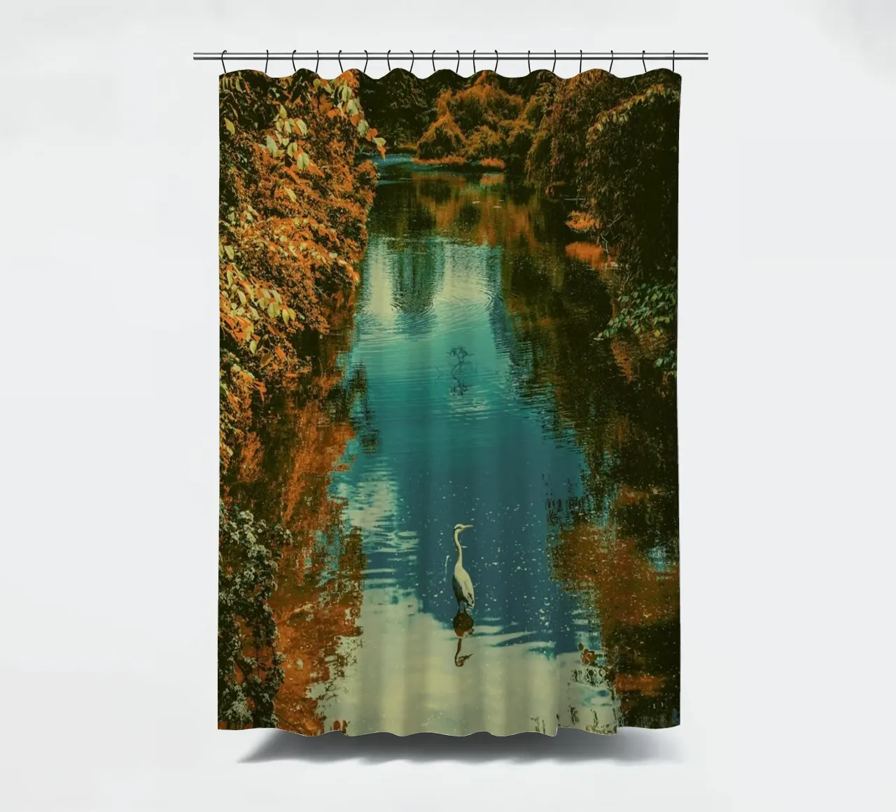 The Heron cortina de baño de Pale Grain