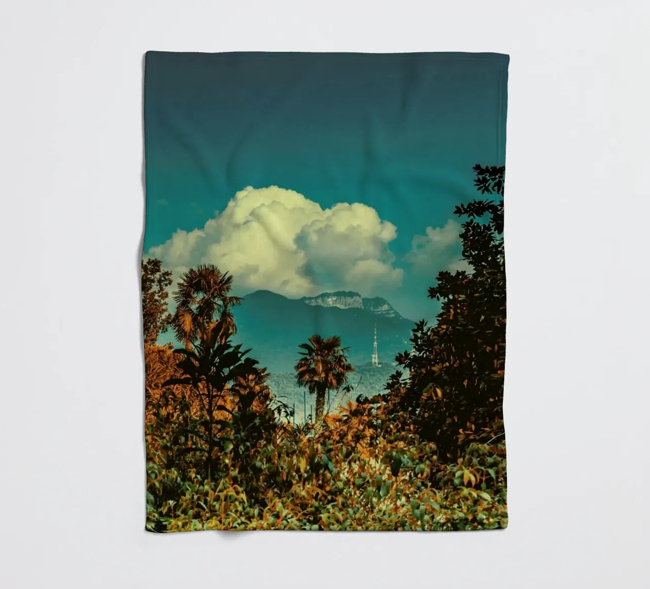 The Palm fleece blanket by Pale Grain