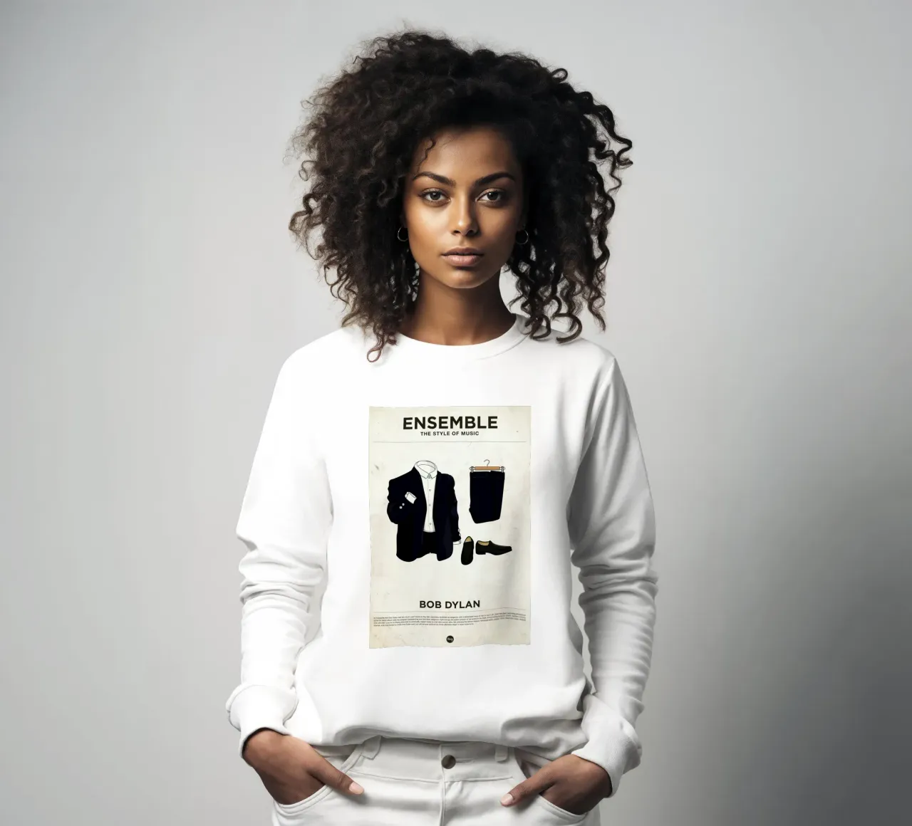 Ensemble Bob Dylan sweatshirt by Moxy Creative House