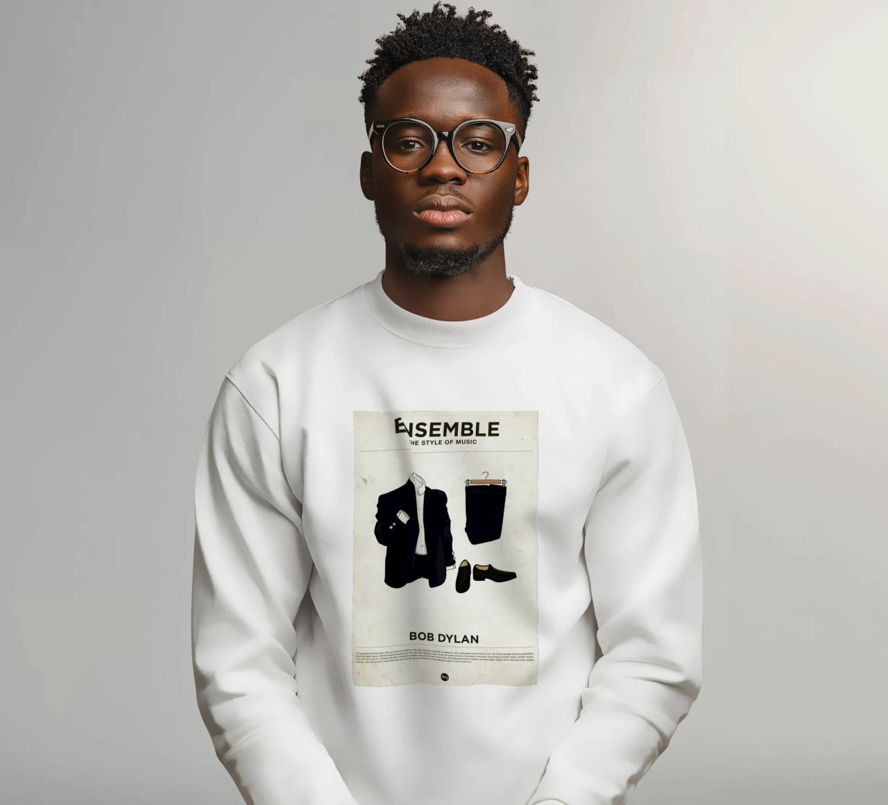 Ensemble Bob Dylan sweatshirt van Moxy Creative House