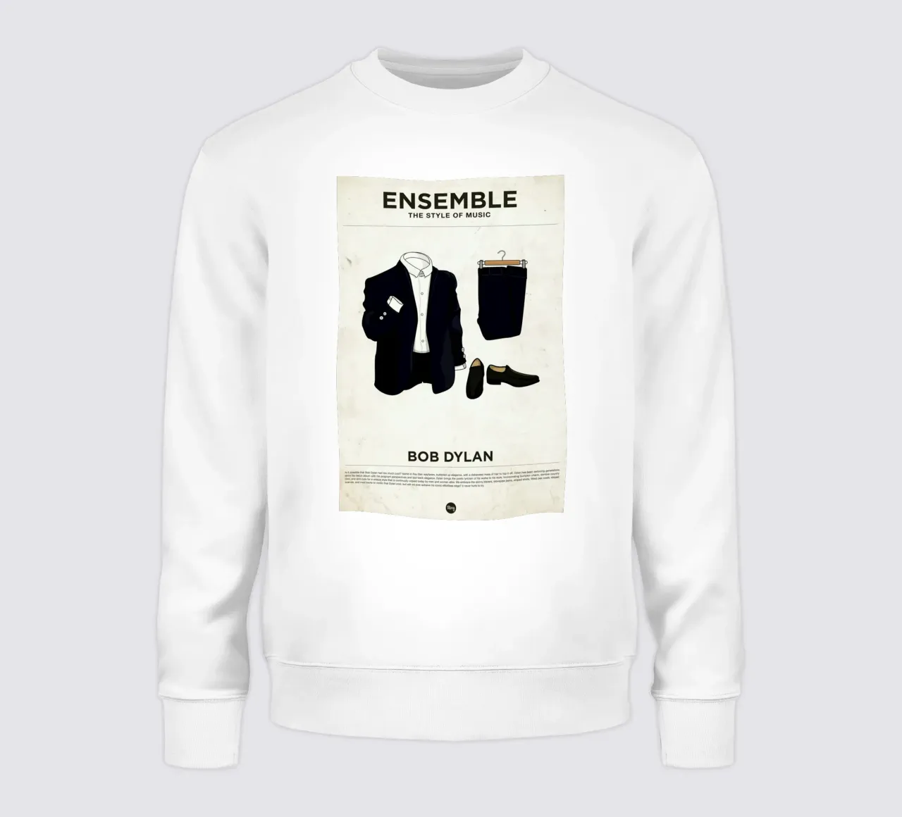 Ensemble Bob Dylan sweatshirt van Moxy Creative House