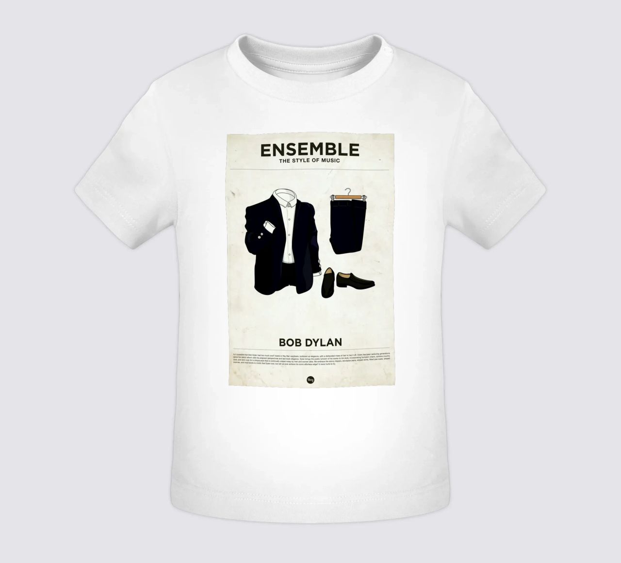 Ensemble Bob Dylan maglietta neonato da Moxy Creative House